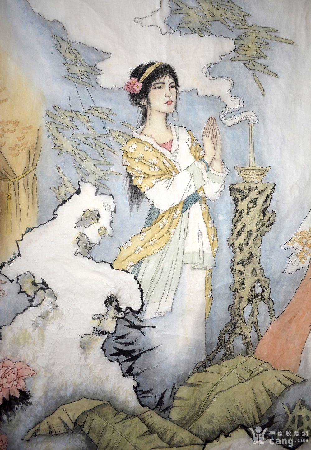 温素洁《四美图》尺寸96x180cm