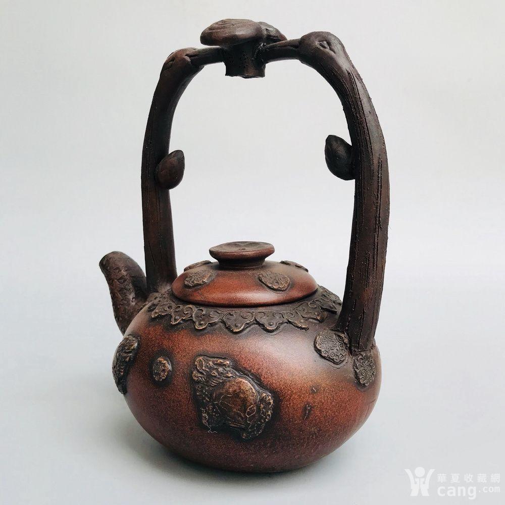 宜兴紫砂 时大彬制 丑壶提梁壶